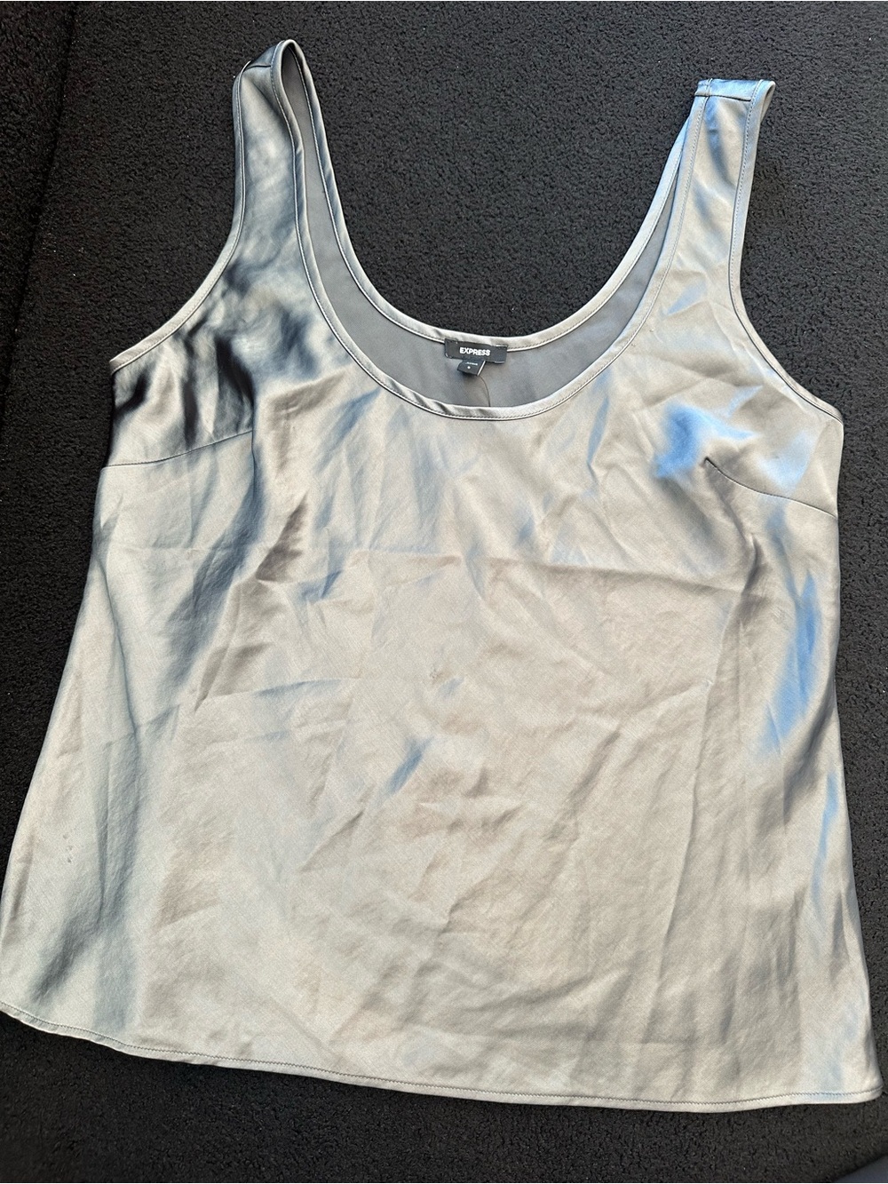 Express Satin Scoop Neck Tank